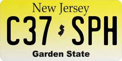 NJ license plate C37SPH