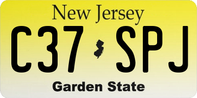 NJ license plate C37SPJ