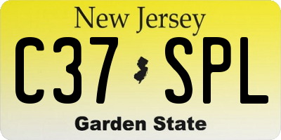 NJ license plate C37SPL