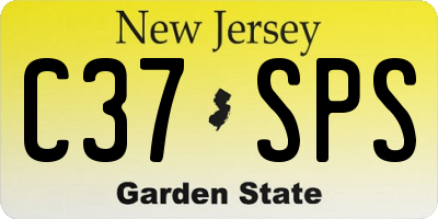 NJ license plate C37SPS
