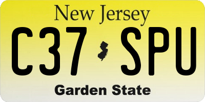 NJ license plate C37SPU