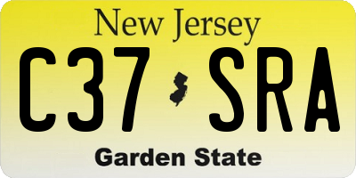 NJ license plate C37SRA