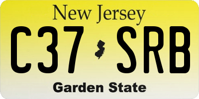 NJ license plate C37SRB
