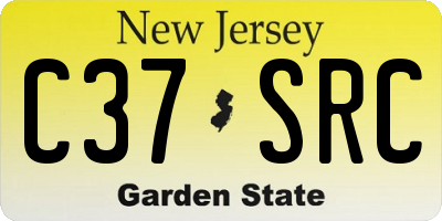NJ license plate C37SRC