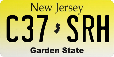 NJ license plate C37SRH