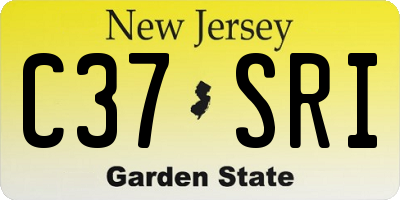 NJ license plate C37SRI