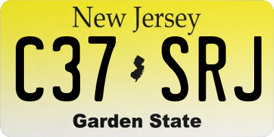 NJ license plate C37SRJ