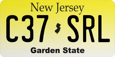 NJ license plate C37SRL