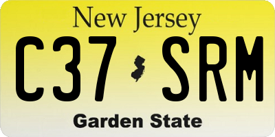 NJ license plate C37SRM