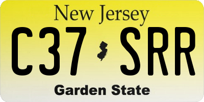 NJ license plate C37SRR