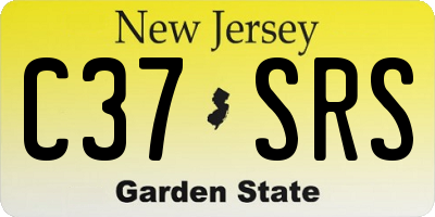NJ license plate C37SRS