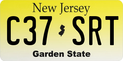 NJ license plate C37SRT