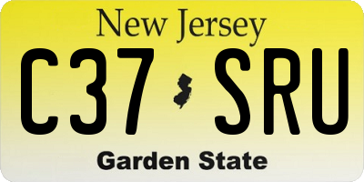 NJ license plate C37SRU
