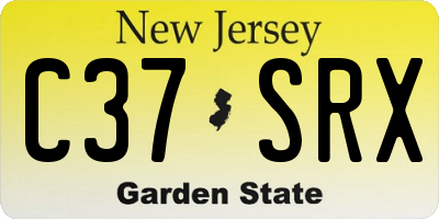 NJ license plate C37SRX