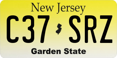 NJ license plate C37SRZ