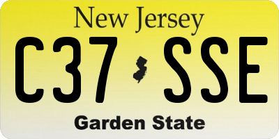 NJ license plate C37SSE