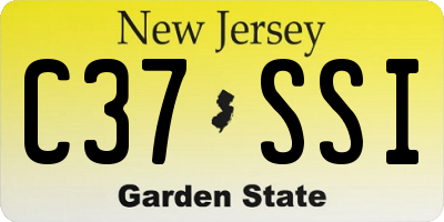 NJ license plate C37SSI