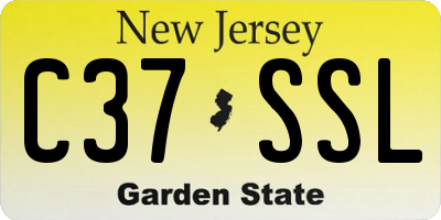 NJ license plate C37SSL