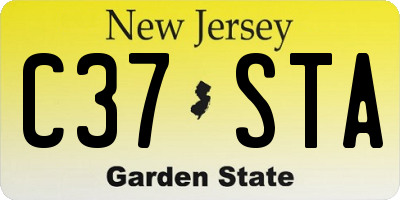 NJ license plate C37STA