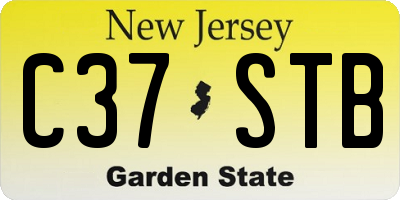 NJ license plate C37STB