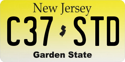 NJ license plate C37STD