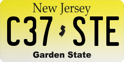NJ license plate C37STE
