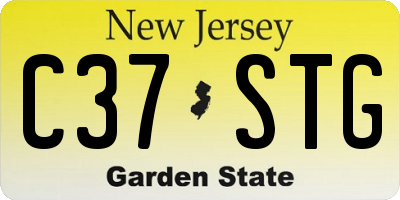 NJ license plate C37STG