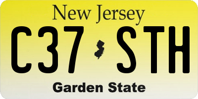 NJ license plate C37STH