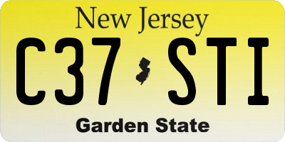 NJ license plate C37STI