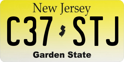 NJ license plate C37STJ