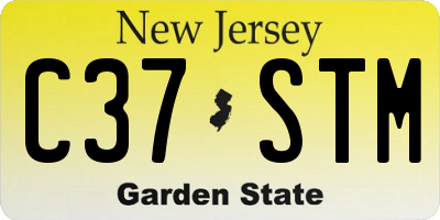 NJ license plate C37STM