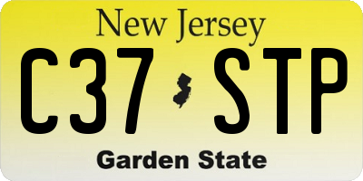 NJ license plate C37STP