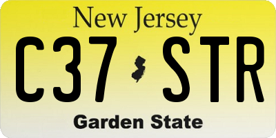 NJ license plate C37STR