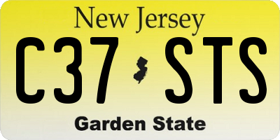 NJ license plate C37STS