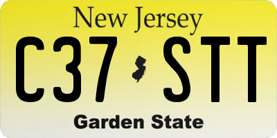 NJ license plate C37STT