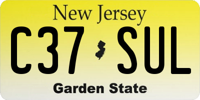 NJ license plate C37SUL