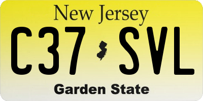 NJ license plate C37SVL