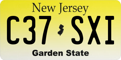 NJ license plate C37SXI