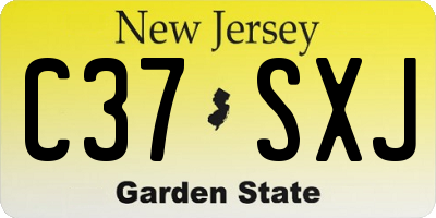 NJ license plate C37SXJ