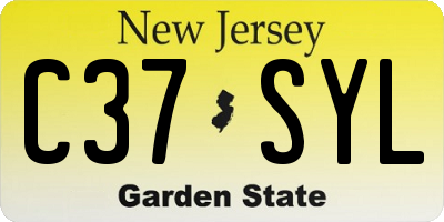 NJ license plate C37SYL