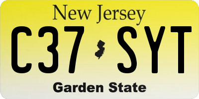 NJ license plate C37SYT