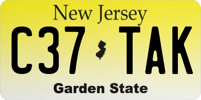 NJ license plate C37TAK