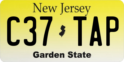 NJ license plate C37TAP
