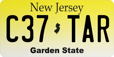 NJ license plate C37TAR