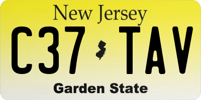 NJ license plate C37TAV