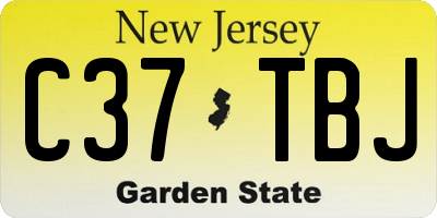 NJ license plate C37TBJ