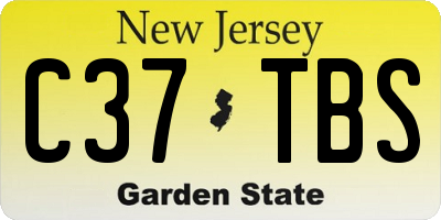 NJ license plate C37TBS