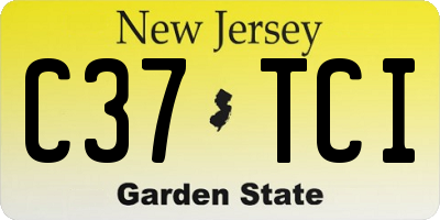 NJ license plate C37TCI