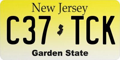 NJ license plate C37TCK