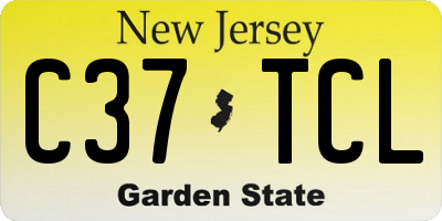 NJ license plate C37TCL